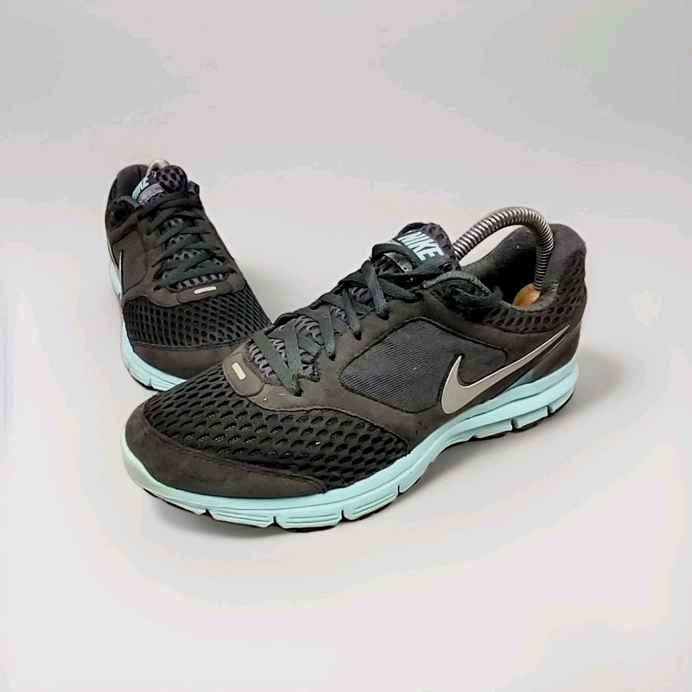 Nike Lunarglide 4 Running Shoes Womens 8.5â Black Light Blue 524978-004